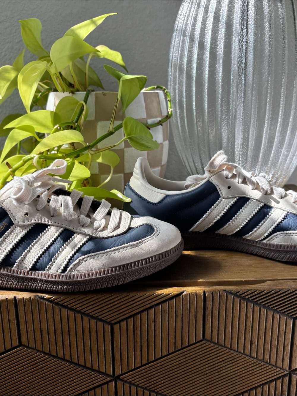 adidas Kids Navy and White Low-Top Sneakers